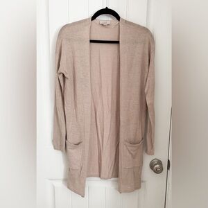 LOFT- Tan Long Cardigan